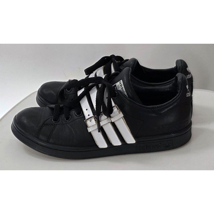 Adidas Raf Simons X Stan Smith Strap Sneakers In A Core Black Colorway